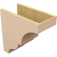 thumbnail image 5 of 9"W x 18"D x 18"H Classic Asheboro Rough Cedar Woodgrain TimberThane Corbel, Primed Tan, 5 of 6