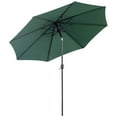 thumbnail image 3 of Parasol Mural Rond de 10 Pieds pour Patio - Vert/noir, avec Fonction d'Inclinaison et Cadre en Acier, pour Jardins, Patios et Plus, 3 of 6