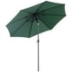 Outsunny 10' x 8' Parapluie de Marché Rond, Parasol de Patio avec Manivelle et Inclinaison, Parasol Extérieur pour Jardin, Banc, Pelouse, Vert – image 1 sur 9
