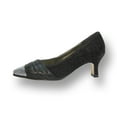 thumbnail image 3 of FLORAL Dolly Women's Wide Width Rhinestone Toe Cap Glittery Metallic Pump BLACK 11, 3 of 6