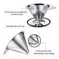 thumbnail image 2 of Filtro de acero inoxidable Coffee Dripper LHS para 1-2 tazas con soporte, 2 of 7
