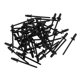 thumbnail image 1 of Remaches ciegos de gran brida de extremo abierto negros 50 piezas diámetro de agarre de 4 mm longitud de agarre de 8 mm diámetro de brida de 8 mm aleación de aluminio hierro, 1 of 1