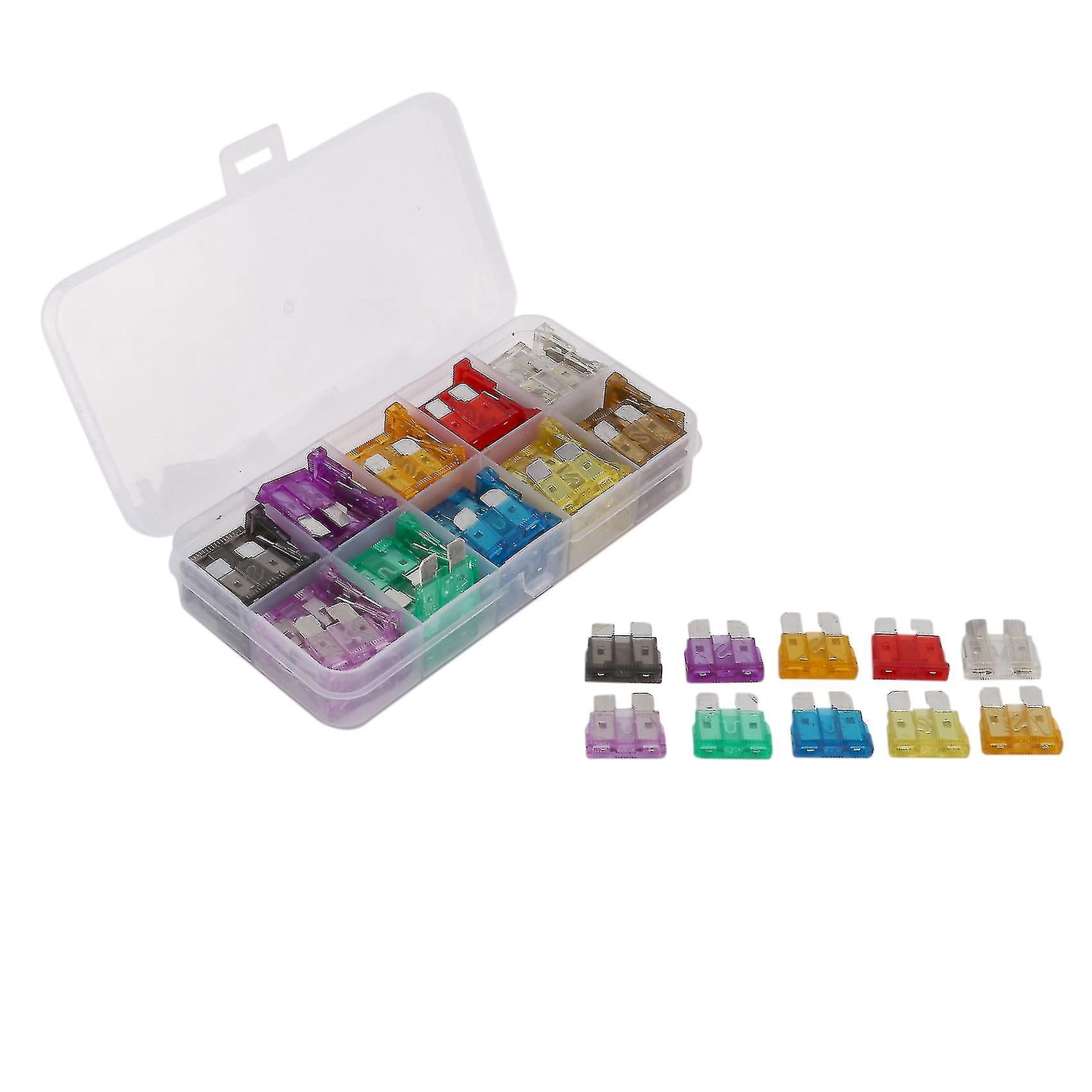 Juego de fusibles estándar para automóvil 2a 3a 5a 7.5a 10a 15a 20a 25a ...