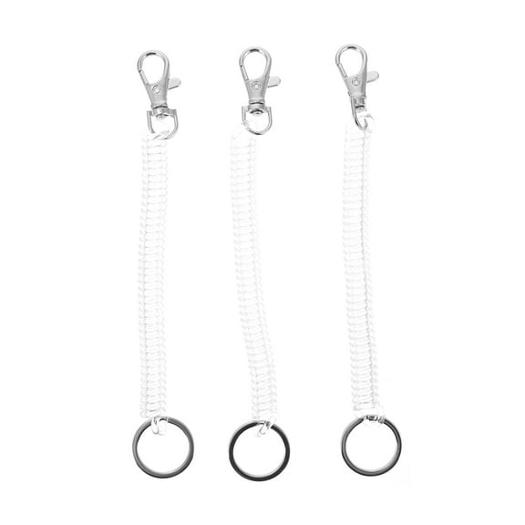 MEIBUTYUP 3-Pack Stretchy Wrist Keychain with Clip Plastic Key Chain for Outdoor Activities and Everyday Use