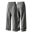 thumbnail image 2 of Elastic Waist Sweatpants For Men, Men Drawstring Sweatpants, Straight Leg Sweatpants, Men Fleece Sweatpants For Daily Errands And Casual Social Gatherings, 2 of 8