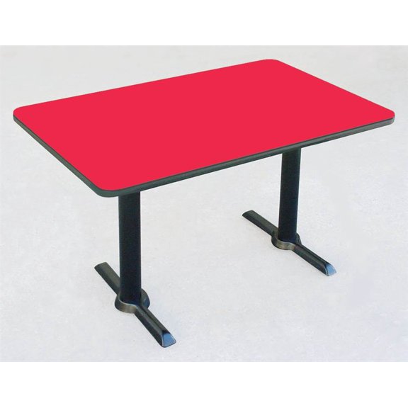 Rectangular Cafe Breakroom Top in Red (30 in. x 42 in./Black Granite)