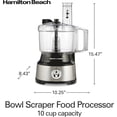 thumbnail image 2 of Food Processor & Vegetable Chopper 10 Cup with Built-In Bowl Scraper, Slicing Shredding Mincing Puree, 450W Motor, Black and Stainless Steel, 2 of 7
