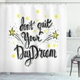 thumbnail image 1 of Ambesonne Dream Shower Curtain, Don't Quit Your Daydream Star, 69"Wx84"L, Yellow Black and White, 1 of 3