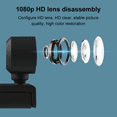 thumbnail image 4 of Webcam 1080P HD Streaming Vidéo en Streaming, Conférence Numérique Web Camera HDR Video Mit Micro pour PC, Ordinateurs Portables et Bureau, 4 of 9