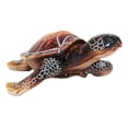 thumbnail image 2 of Nautical Ocean Brown Hues Giant Sea Turtle Swimming Decorative Figurine Tortoise, 2 of 10