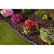 Expert Gardener 2 x 3 Gray Recycled Rubber Garden Border Landscape Edging - 8 Pack