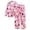Pink-6, variant on JAJAHO Halloween Pajamas Women Long Sleeve 2 Piece Pj Set Matching Button Shirt With Pants