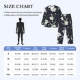 thumbnail image 2 of Mens Pajamas Set, Lilies Flowers Pine Green Button Down Long Sleeve Loungewear Sleepwear Pjs sets for Men, 2 of 5