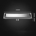 thumbnail image 4 of Rectangular Stainless Steel Floor Drain for Bathroom, 10x20cm Size, 4 of 5