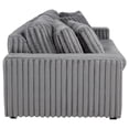 thumbnail image 2 of Jacana Corduroy Upholstered Dual Power Chaise Sofa Gray, 2 of 15