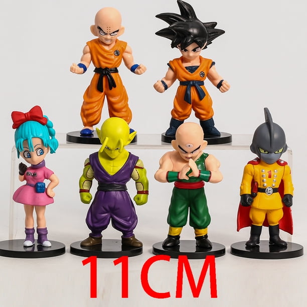 Figura de acción de PVC Arco Iris Latino Dragon Ball Goku Piccolo Gamma 2 Tien Kendhan Bulma 6 uds