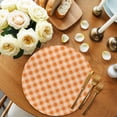 thumbnail image 2 of Round Placemats Check Plaid 15 inch Set of 4 Table Mats for Dining Table Orange Plaid Heat Resistant Non-Slip Kitchen & Home Decorative Place Mat Set, 2 of 8