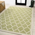 thumbnail image 4 of JONATHAN Y SANTA MONICA 4 x 6 Area Rug, Trebol Moroccan Trellis Textured Weave - Green/Cream, SMB109G-4, 4 of 9