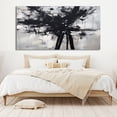 thumbnail image 2 of Black and white abstract painting white art painting oversized wall art large white abstract painting living room decor art,(51*102cm)20*40 Inches,Unstretched,Frameless, 2 of 4