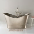 thumbnail image 2 of Native Trails Aurora Hand Hammered Brushed Nickel 72-inch Freestanding Bathtub, 2 of 4