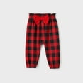 thumbnail image 4 of PatPat Baby Girl Christmas Outfit Long Sleeve My First Christmas Reindeer Romper Plaid Pants Headband Set Winter Clothes 3-6 Months, 4 of 12