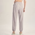 thumbnail image 2 of SWSMCLT Women's Athletic Pants Quick Dry Jogger Active Workout Plus Size Casual Outdoor Travel Elastic Waist Trousers Cinch Bottom Ankle Pant Lightweight High Waisted Lounge Grey XX-Large, 2 of 3