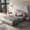 thumbnail image 3 of Modern Home Furniture King/Queen Size Frame Beds Technology Cloth Designer Bedroom Furniture High Quality Soft Double Bed My Lux Decor Round, 3 of 11