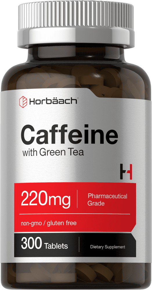Buy Caffeine Pills 220mg With Green Tea 300 Tablets Vegetarian, Non