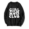 thumbnail image 4 of Wyzesi Chandails en Molleton pour Femmes Tendance TP Femmes Manches Longues Imprimé Graphique Pull Col Rond Chandails en Molleton à Cordon Blouse Chandails en Molleton Sans Capuche Femmes Chandails en Molleton Noirs Rose, 4 of 4