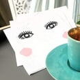 thumbnail image 4 of Pretty Eyes Big Lash Napkins, 3 Packs of 20, 2 Ply Paper Luncheon Size 6 3/4 x 6 3/4 Inches, 3 Vibrant Patterns 1-Wink, 2 - Blink, and 3- Blush, from the Table Collection, 4 of 5