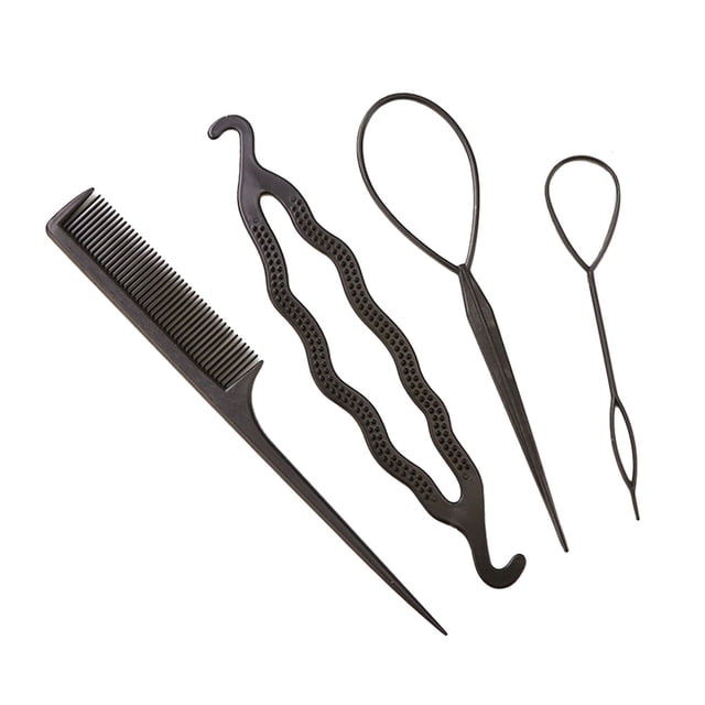Sonducket Herramienta de cola de caballo para el cabello, accesorio de peinado elástico duradero, buen estilo de cola de bucle, decoraciones de peinado, Accesorio para el cabello negro Sonducket AP009420-04