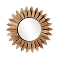 thumbnail image 6 of Easy4Home 20" Rustic Wood Mirror Wall Decoration Hanging Round Mirror,Light Brown, 6 of 7
