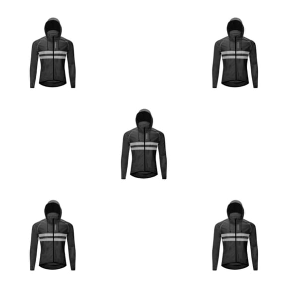Soidarity Chaqueta de ciclismo Abrigo cortavientos con capucha Manga larga a prueba de viento Type2 NO2