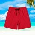 thumbnail image 2 of KAOOCXU Boy Girl New Trousers Solid Color Medium And Large Age Child Swim Trunks Beach Suits With Lining Skin Friendly Hip Hop Streetwear, 2 of 5
