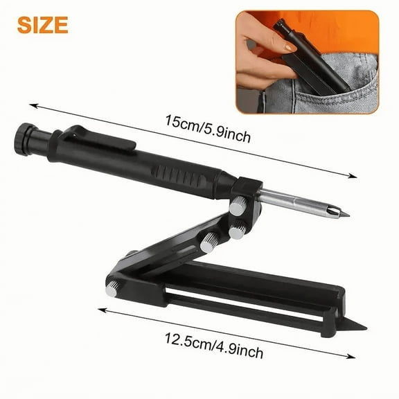 DEXIMRO Multi-function Scribing Tool, Construction Carpenter - Aluminum Alloy Scribe Tool , DIY Woodworking Scribe Gauge Scriber Line Maker Measuring Tool