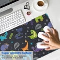 thumbnail image 4 of Long Mouse Pads for Desk,DarkBlue Cartoon Dinosaurs Text Pattern Desk Mats on Top Of Desks, Desk Mouse Pad Extra Large with 3mm Non-Slip Base and Stitched Edge for Gaming,Office,Work,Home 31.5"x11.8", 4 of 6