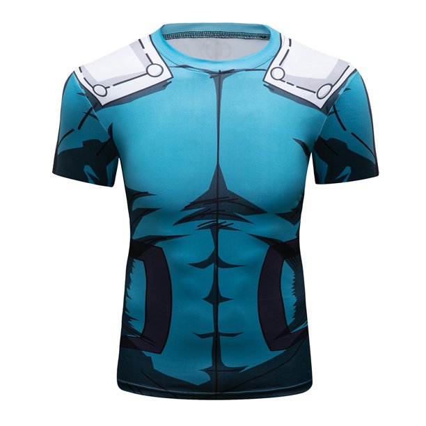CosFitness Anime Gym Shirt, MHA My Hero Academia Workout Clothes, Deku