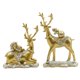 thumbnail image 3 of 2 piezas Escultura de Figura de ciervo Estatua de alce de resina Adorno creativo para amantes Colección Centro de mesa Figura animal Oro, 3 of 9
