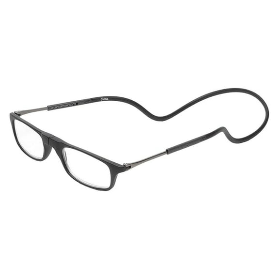 SP03 Snap Magnetic Reading Glasses 3.00 Black Front Connect Adjustable Temples Eyeglass Around Neck Hanging Readers