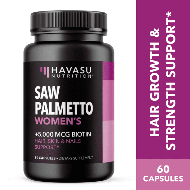 Havasu Saw Palmetto for Women Hair Loss 5000mcg Biotin Pill
