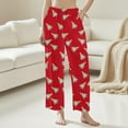 thumbnail image 2 of Tnhcen Women's Christmas Print Flannel Pajama Pants Winter 2025 New Soft Warm Fleece Sleepwear with Pockets Cozy Home Lounge Pants S-3XL, 2 of 5