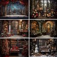 thumbnail image 2 of Beenle Merry Christmas Photography Backdrop Winter Xmas Tree Fireplace Decor Holiday Party Kid Adult Portrait Photo Background, 2 of 5