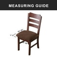 thumbnail image 4 of Genina Waterproof Seat Covers for Dining Room Jacquard Chairs Covers Removable Dining Kitchen Chair Cover(Set of 4,Chocolate), 4 of 7