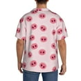 thumbnail image 3 of Gukieu Cute Pig Nose Print Men's Short-sleeved Shirts, Button-down Pocket Shirts, T-shirts, Beach Vacation Travel Summer Clothing-Medium, 3 of 5