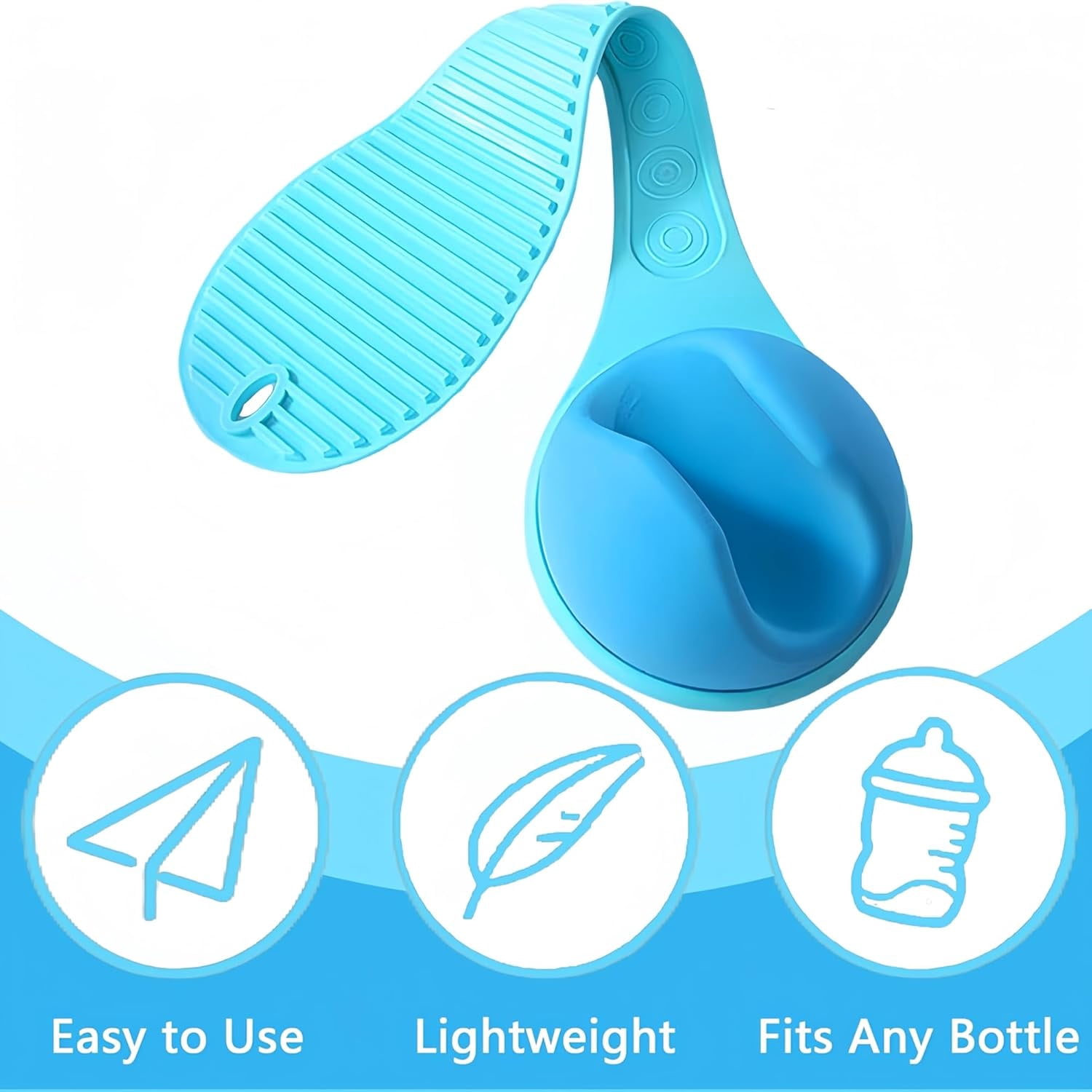 Baby Bottle Holder Hands Free Anti-Shedding Anti-Slip Soft Silicone Orange