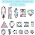 thumbnail image 2 of 500 Pieces Sewing Gems Acrylic Sewing Crystal Mixed Shapes Sew On Rhinestones, 2 of 5