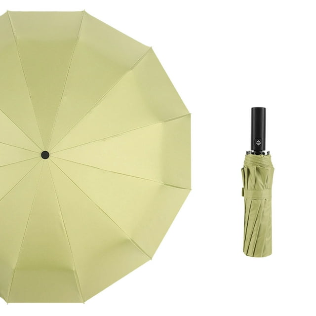 Paraguas plegable totalmente automático para todo tipo de clima, ligero, con protección solar y sombrilla, para mujer, UPF50+, portátil, resistente al viento, mini, plegable en cinco partes.