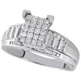 thumbnail image 2 of Square Cluster Ring, Pave Set Diamond Engagement Ring, Baguette Cut Solitaire With Accents Diamond Ring, Promise Ring For Her, 925 Sterling Silver, 2.4 Ct Simulated Diamond, 2 of 4