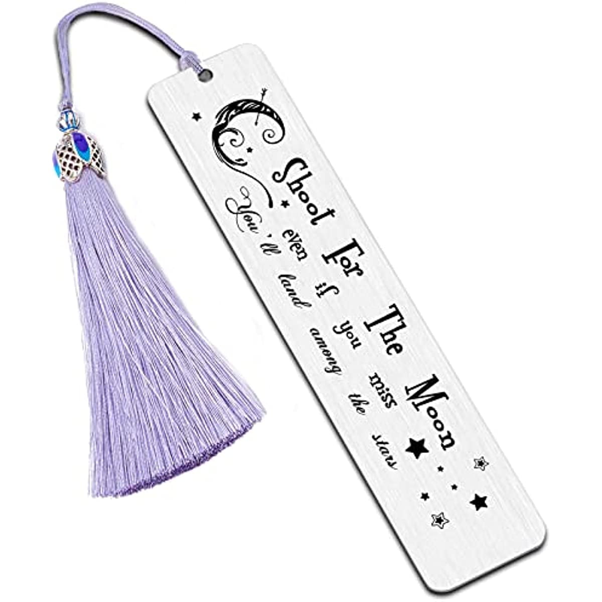 Inspirational Stainless Steel Bookmarks Shoot for The Moon Even If You