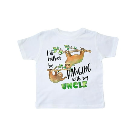 

Inktastic Id Rather Be Hanging with my Uncle- Cute Sloths Gift Toddler Boy or Toddler Girl T-Shirt